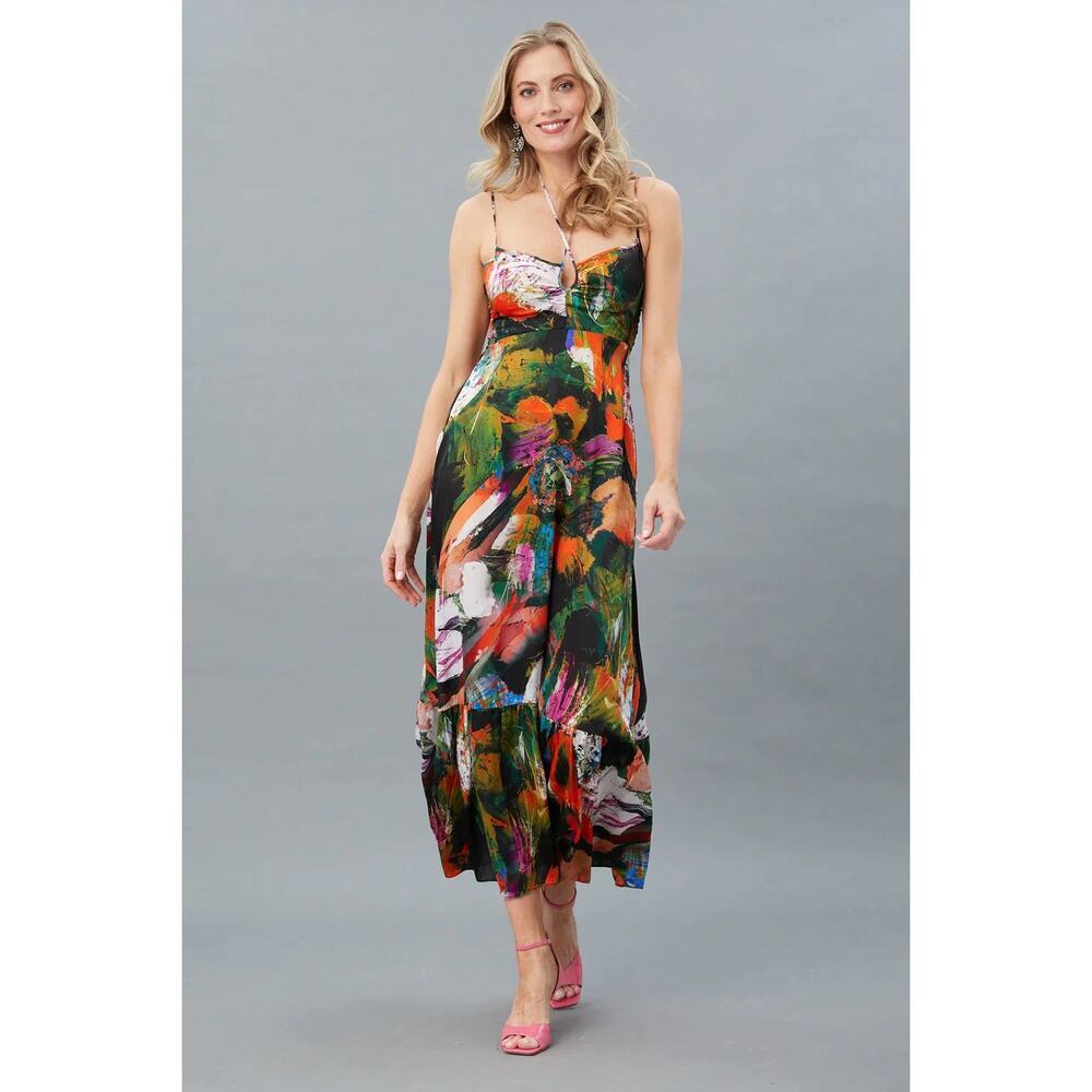Lola &‎ Sophie Abstract Floral Keyhole Maxi